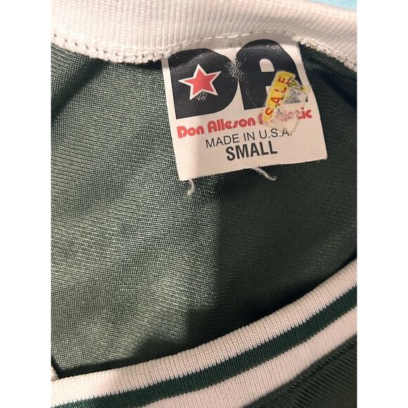 Vintage 80s 90s DON ALLESON Jersey Pullover Baseball Jersey USA Small Green - Picture 3 of 7